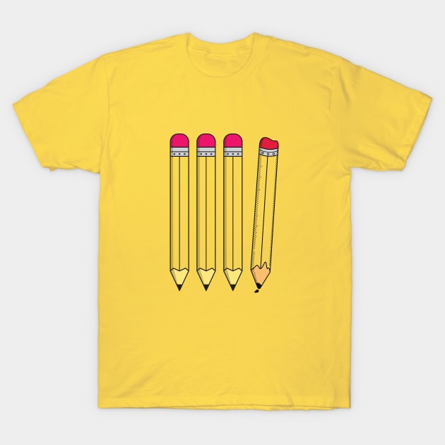 Pencils Are Individuals Too T-Shirt by tastygoldfish